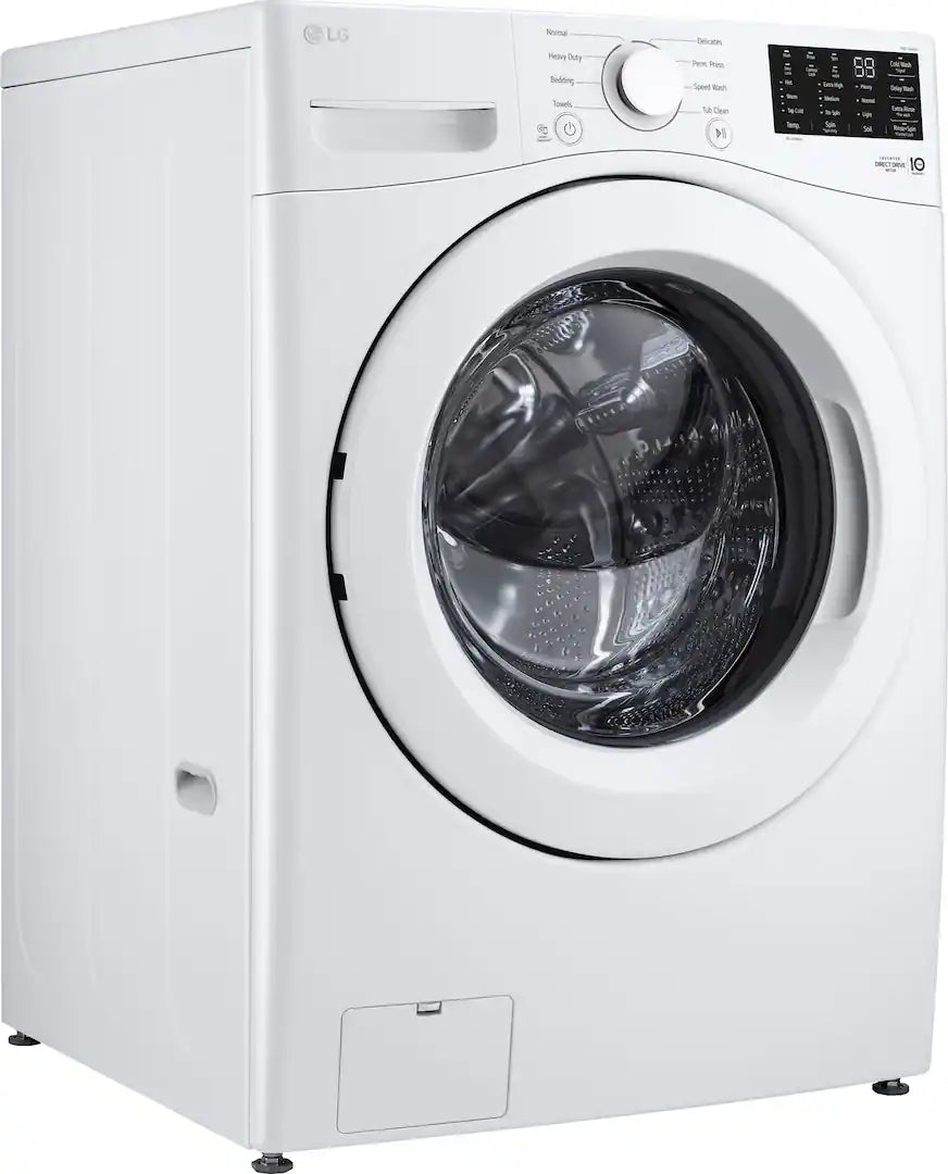LG - 5.0 Cu. Ft. High-Efficiency Stackable Front Load Washer with 6 Motion Technology - White