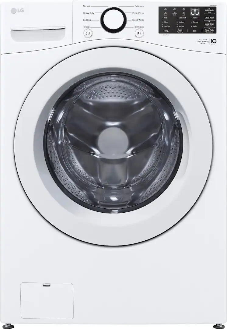 LG - 5.0 Cu. Ft. High-Efficiency Stackable Front Load Washer with 6 Motion Technology - White
