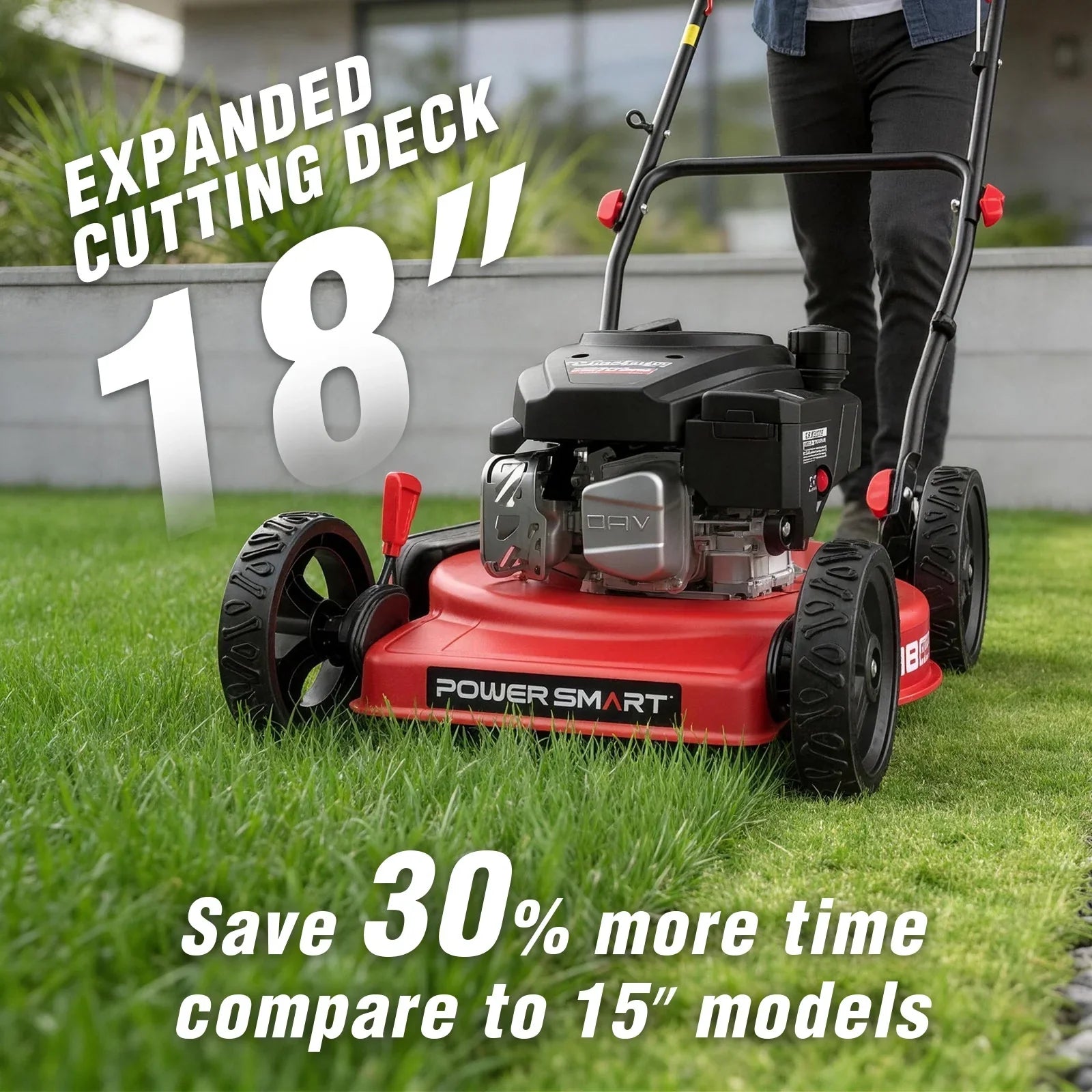 18'' 144cc Gas Push 2-in-1 Lawn Mower DB8618C
